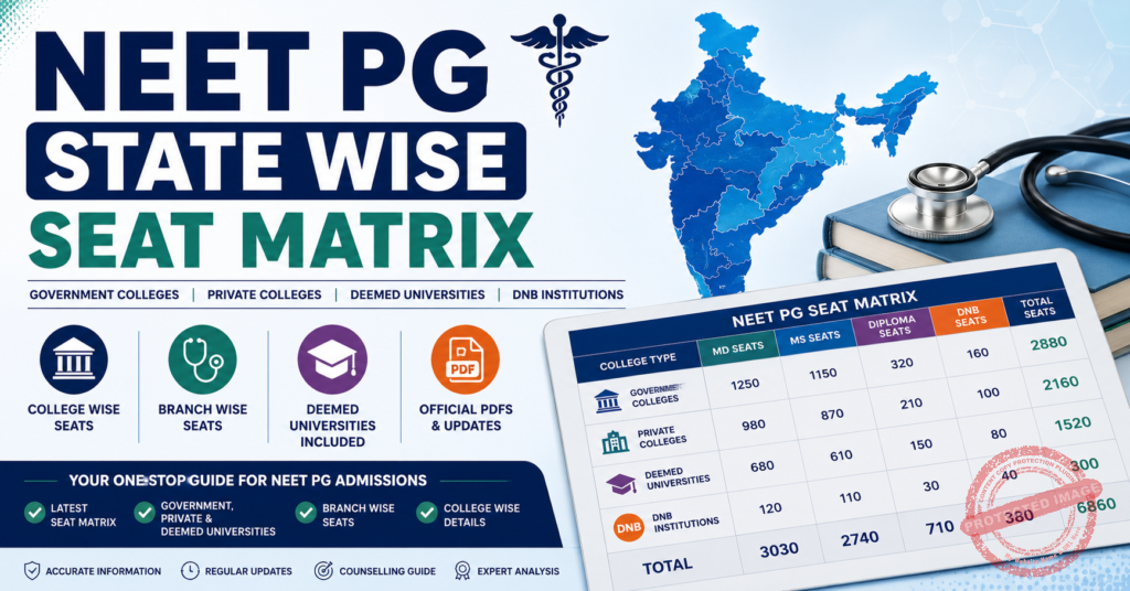 NEET PG 2026 : Punjab PG Medical Seat Matrix for Government College & Private College