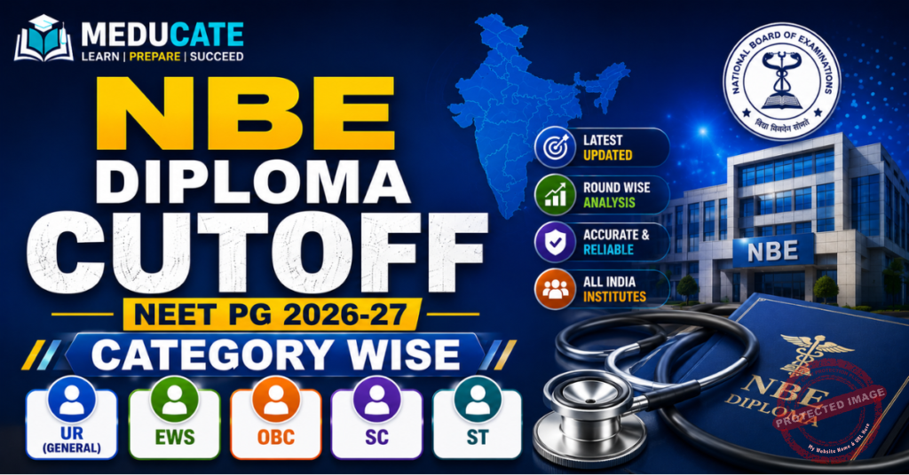 NEET PG 2026: NBE Diploma Radiodiagnosis Cutoff, Fees, State Wise & Category Wise